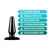 Anal Adventures Basic Anal Plug - Medium - Black 12 cm Butt Plug - Image 3
