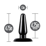Anal Adventures Basic Anal Plug - Medium - Black 12 cm Butt Plug - Image 5