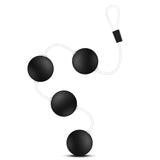 Anal Adventures Pleasure Balls - Black - Black 38 cm Anal Balls - Image 2