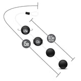 Anal Adventures Pleasure Balls - Black - Black 38 cm Anal Balls - Image 4