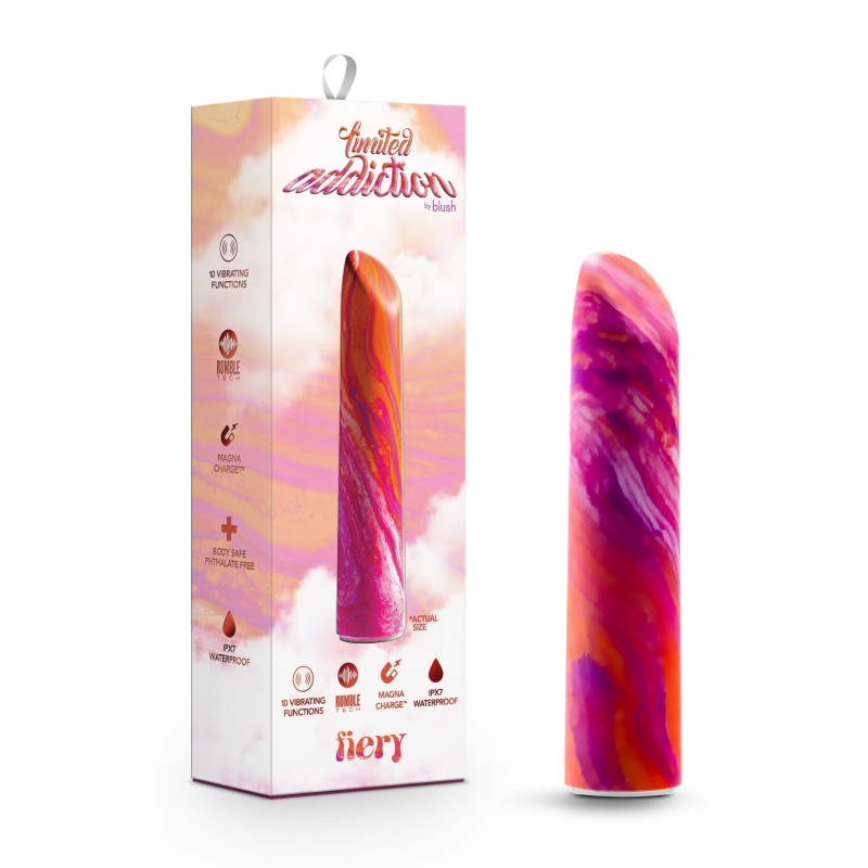 Limited Addiction Fiery - Power Vibe - Coral 10.2 cm USB Rechargeable Bullet