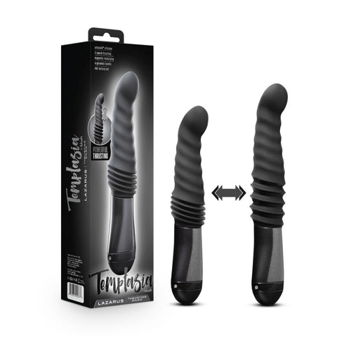 Temptasia Lazarus Thrusting Dildo - Black 25.4 cm USB Rechargeable Thrusting Dildo - Image 1