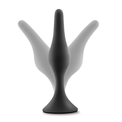 Anal Adventures Platinum Silicone Beginner Plug Kit - Black Butt Plug
