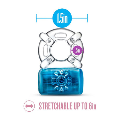 Play With Me Pleaser Rechargeable C-Ring - Blue Rechargeable Cock Ring