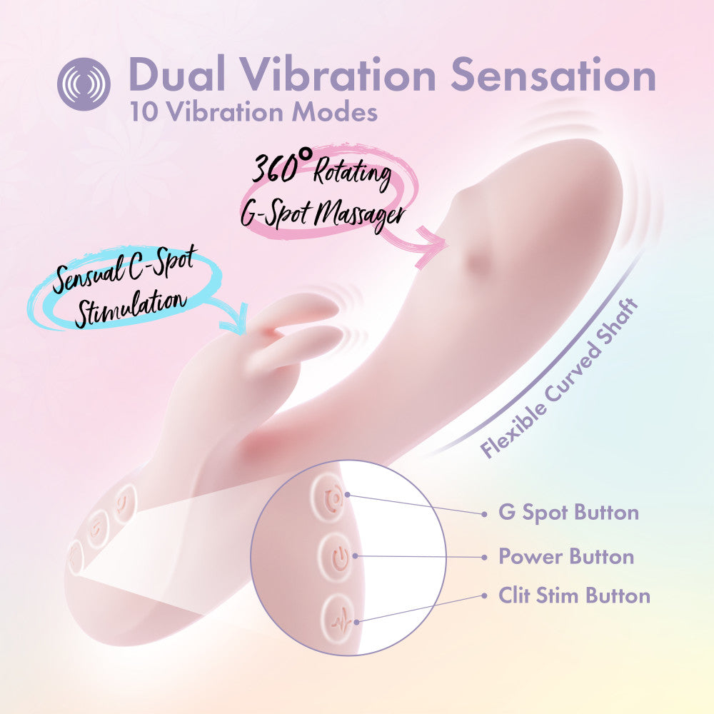 Play With Me - Fairy Flutter - Pink 19.7 cm Rabbit Vibrator