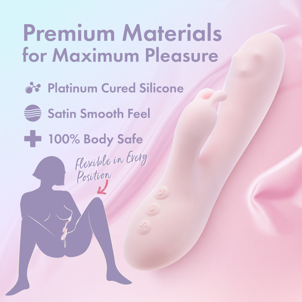 Play With Me - Fairy Flutter - Pink 19.7 cm Rabbit Vibrator