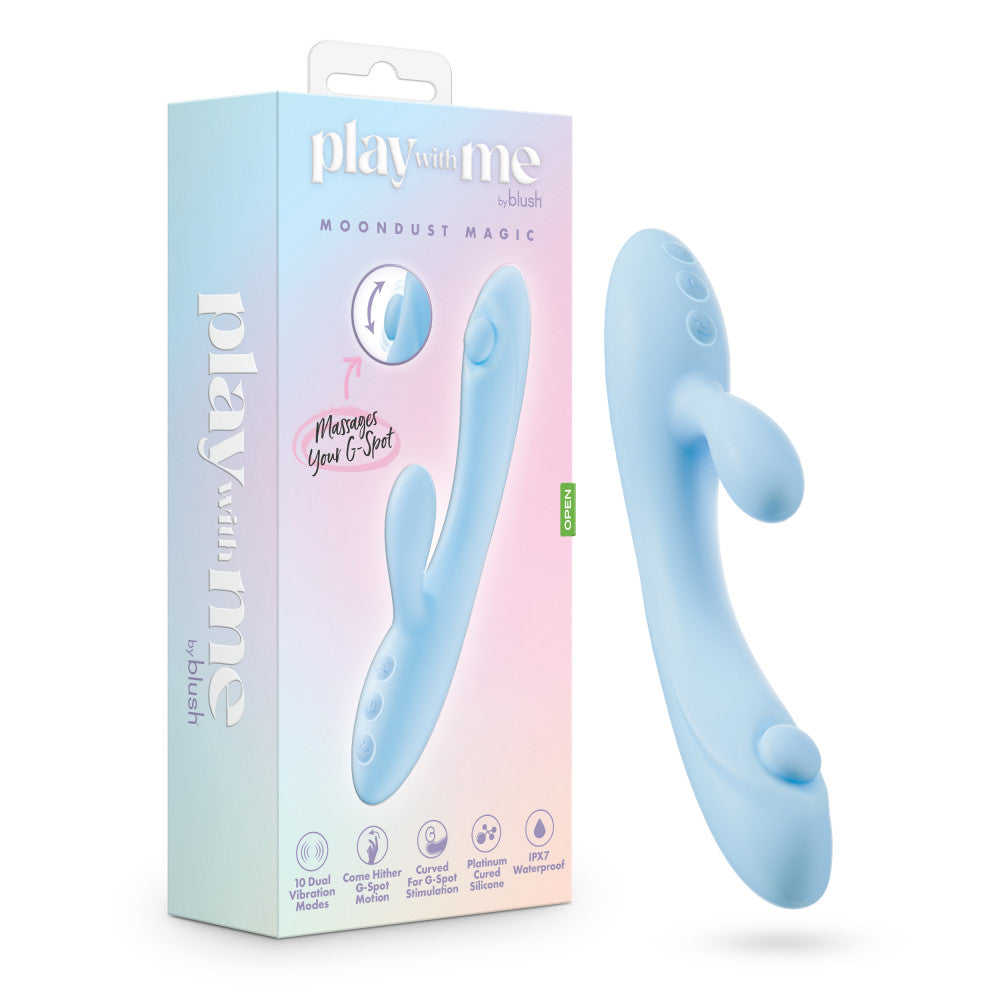 Play With Me - Moondust Magic - Blue 20.3 cm Rabbit Vibrator