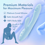 Play With Me - Moondust Magic - Blue 20.3 cm USB Rechargeable Rabbit Vibrator - Image 4