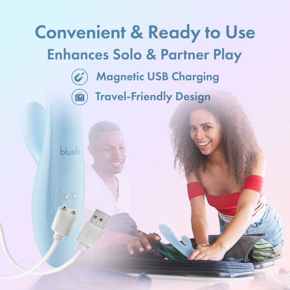 Play With Me - Moondust Magic - Blue 20.3 cm Rabbit Vibrator