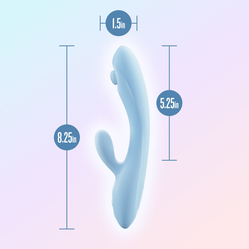 Play With Me - Moondust Magic - Blue 20.3 cm Rabbit Vibrator
