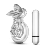 Stay Hard 10-Function Vibrating Tongue Ring - Clear Vibrating Cock & Ball Ring - Image 3