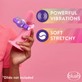 Play With Me Bull Vibrating C-Ring - Clear/Purple Vibrating Cock Ring