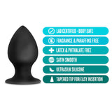 Anal Adventures Platinum Anal Stout Plug - Medium - Black 7.6 cm Medium Butt Plug - Image 3
