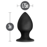 Anal Adventures Platinum Anal Stout Plug - Medium - Black 7.6 cm Medium Butt Plug - Image 5