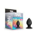 Anal Adventures Platinum Anal Stout Plug - Medium - Black 7.6 cm Medium Butt Plug - Image 1