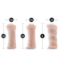 M For Men 3-Pack Self-Lubricating Vibrating Strokers - Flesh Vibrating Strokers - 3 Pack