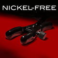 Noir Pom Adjustable Nipple Clamps - Black Furry Nipple Clamps