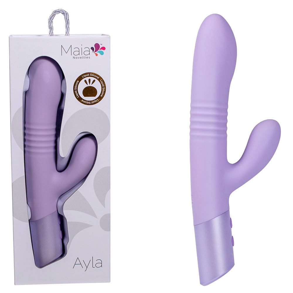 Maia AYLA - Lavender 24.4 cm Thrusting Rabbit Vibrator
