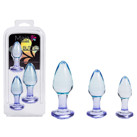 Maia BUTTIES - Clear Butt Plugs - Set of 3 Sizes - Image 1
