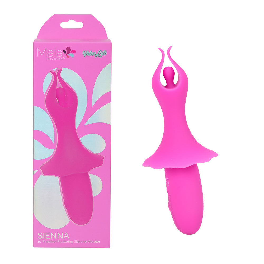 Maia SIENNA 15.2 cm USB Rechargeable Fluttering Bullet - Pink