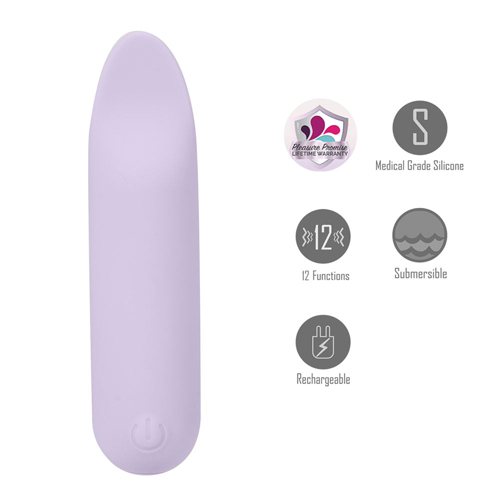 Maia TAWNI 9 cm USB Rechargeable Bullet with Flickering Tip