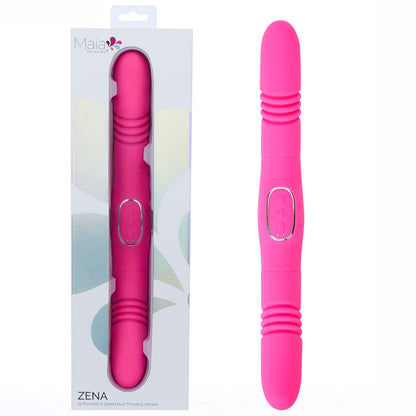 Maia ZENA - Pink 35.5 cm Dual Thrusting Double Ended Vibrator