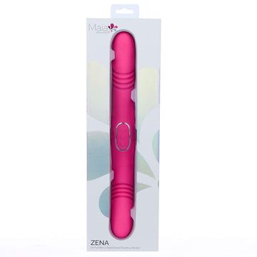 Maia ZENA - Pink - Pink 35.5 cm USB Rechargeable Dual Thrusting Double Ended Vibrator