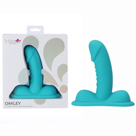 Maia OAKLEY - Blue USB Rechargeable Grinder Pad with 14 cm Vibrator