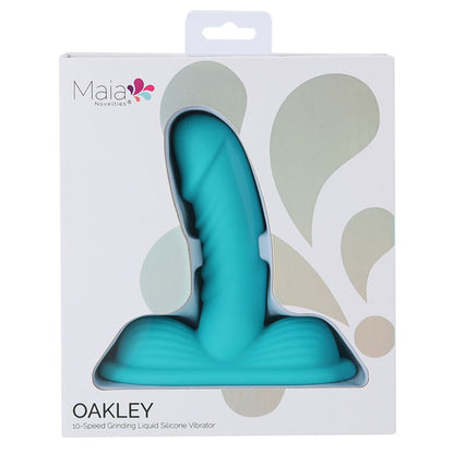 Maia OAKLEY - Blue USB Rechargeable Grinder Pad with 14 cm Vibrator