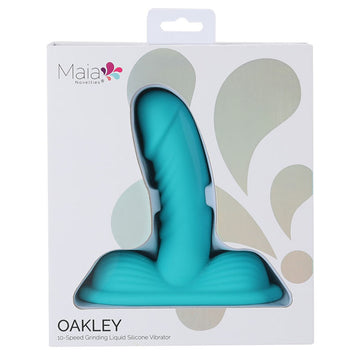Maia OAKLEY - Blue - Blue USB Rechargeable Grinder Pad with 14 cm Vibrator