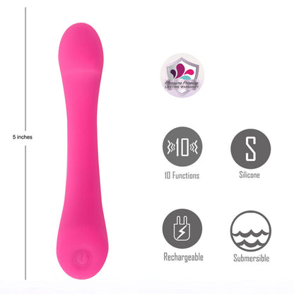 Maia KENNA - Pink 12.7 cm USB Rechargeable Vibrator