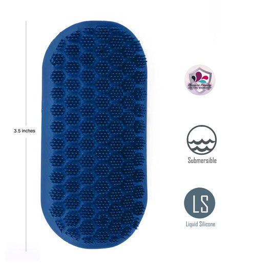 Maia MADDOX Blue Textured Stroker Sleeve. Feature icons including submersible use.
