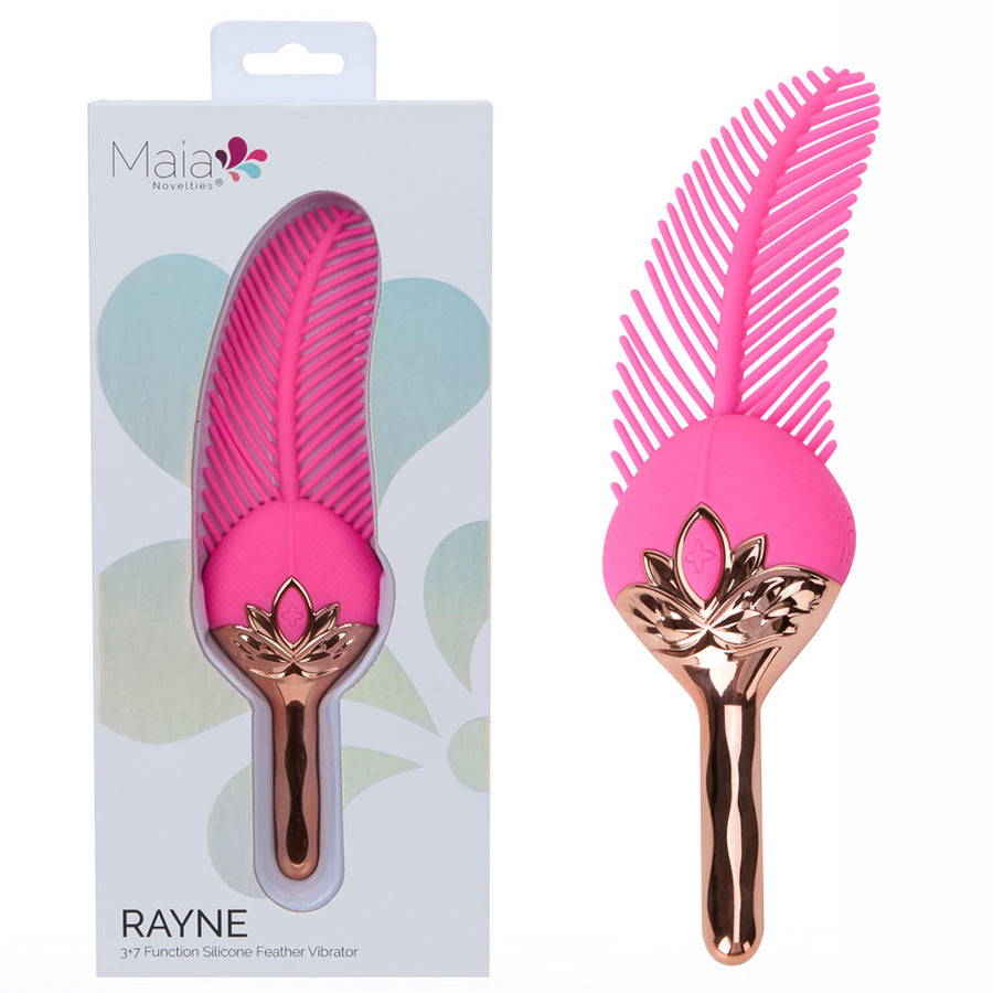 Maia RAYNE - Pink - Pink USB Rechargeable Feather-Like Vibrating Stimulator