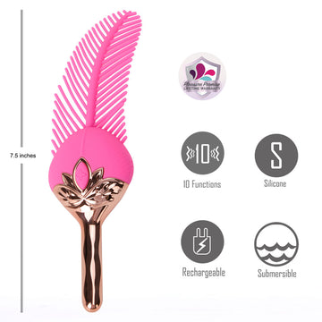 Maia RAYNE - Pink - Pink USB Rechargeable Feather-Like Vibrating Stimulator