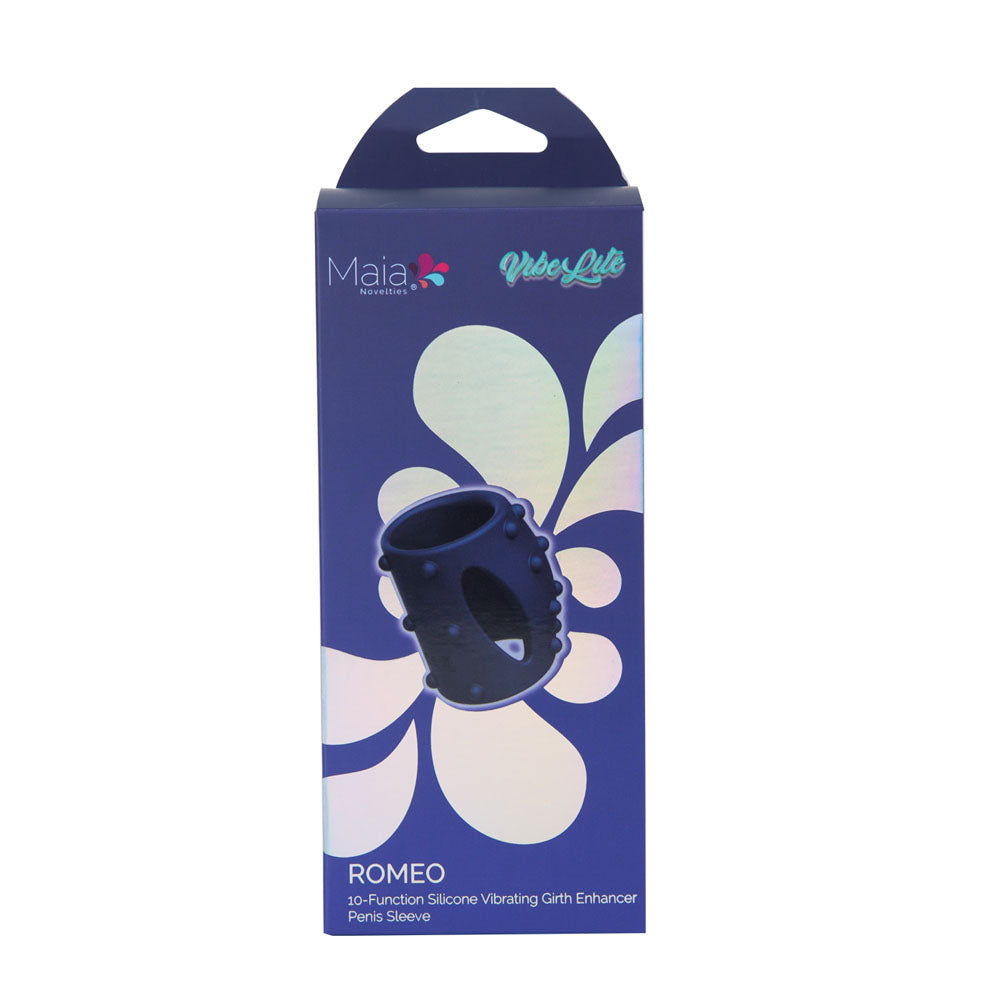 Maia ROMEO - Blue USB Rechargeable Vibrating Girth Enhancer Sleeve