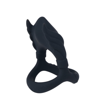 Maia ROCKY - Black USB Rechargeable Vibrating Cock & Balls Ring
