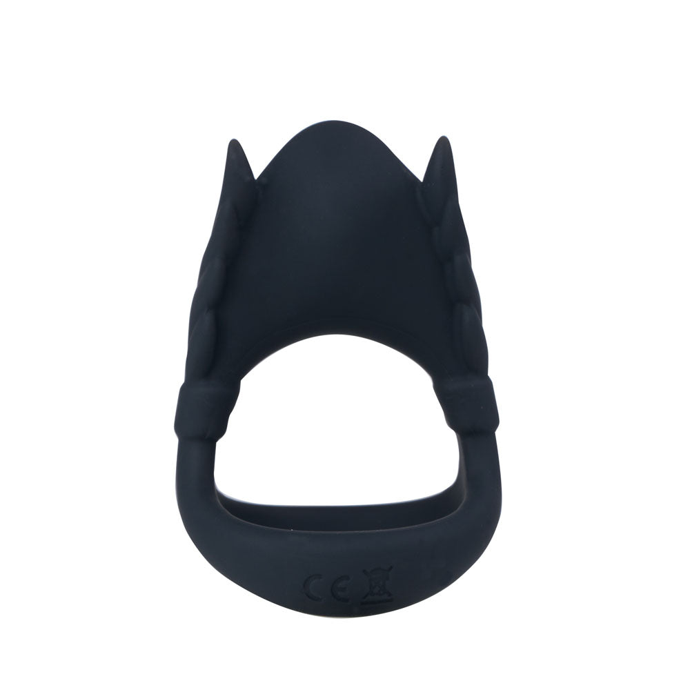 Maia ROCKY - Black USB Rechargeable Vibrating Cock & Balls Ring
