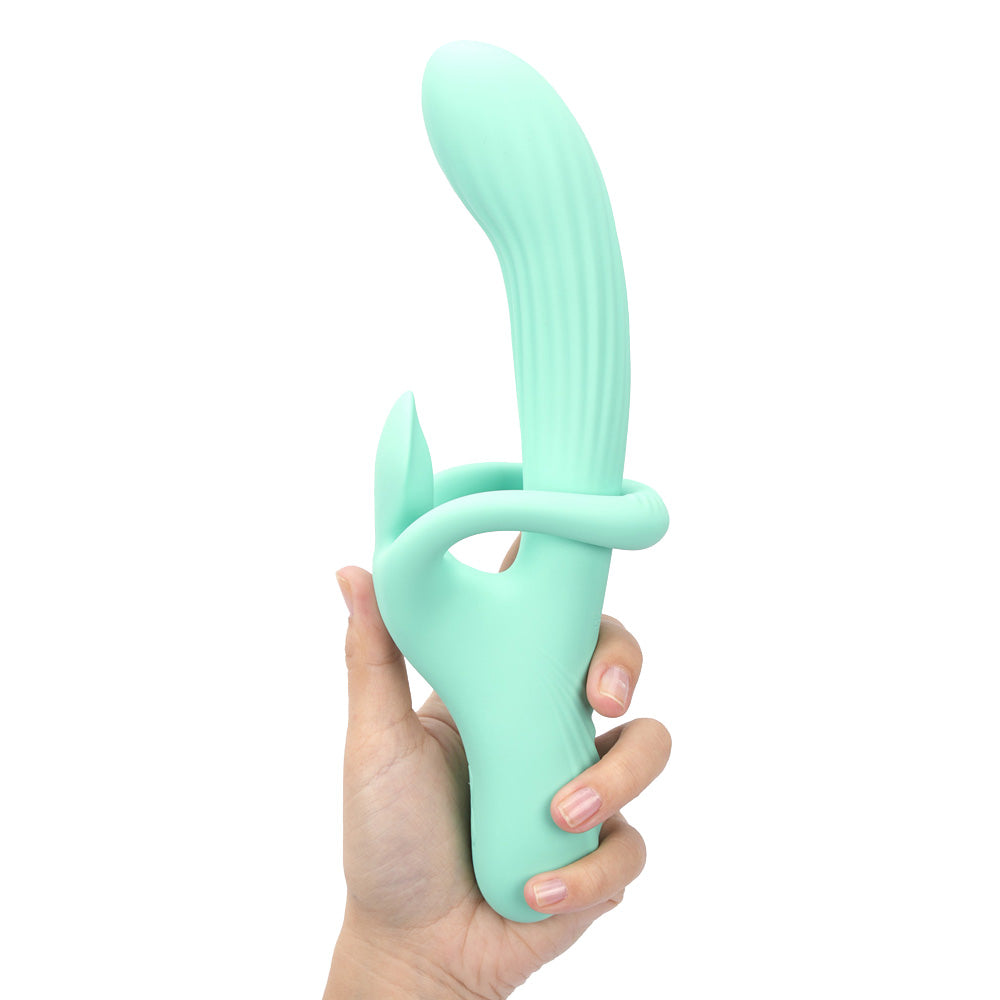 Maia TENLEY - Mint Green 24.1 cm Gyrating Rabbit Vibrator