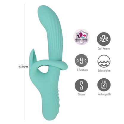 Maia TENLEY - Mint Green 24.1 cm Gyrating Rabbit Vibrator