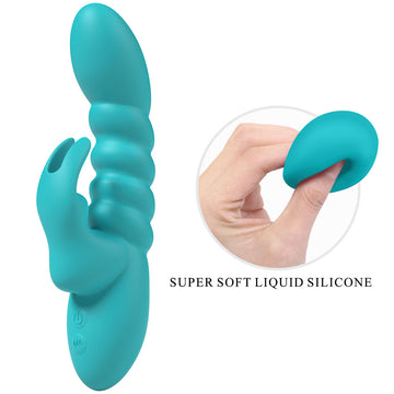 Party Up BRYNLYN - Teal - Teal 18.2 cm USB Rechargeable Rabbit Vibrator