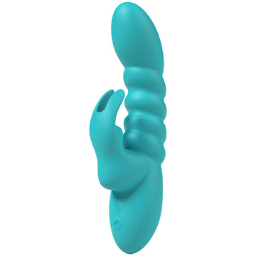 Party Up BRYNLYN - Teal - Teal 18.2 cm USB Rechargeable Rabbit Vibrator