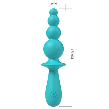 Party Up EVAJANE - Teal - Teal 17.1 cm USB Rechargeable Beaded Vibrator