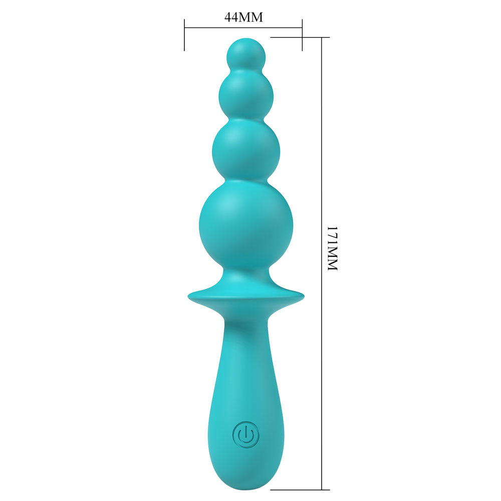 Party Up EVAJANE - Teal 17.1 cm USB Rechargeable Beaded Vibrator