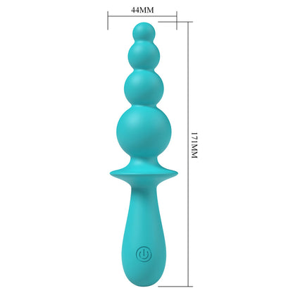 Party Up EVAJANE - Teal 17.1 cm USB Rechargeable Beaded Vibrator