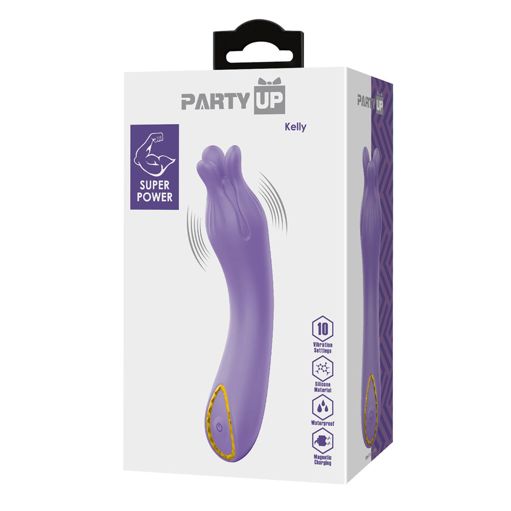 Party Up KELLY - Purple 13.7 cm USB Rechargeable Vibrator