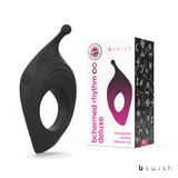 BCharmed Rhythm Infinite Deluxe - Black - Black USB Rechargeable Vibrating Cock Ring - Image 1