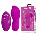 Purple panty vibrator with packaging labeled 'Party Up Michael' on a white background