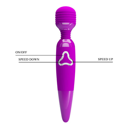 Party Up BRUCE Wand - Pink 25 cm USB Rechargeable Massage Wand