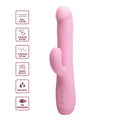 Party Up DEAN Wavy Rotation Vibe - Pink - Pink 23.8 cm USB Rechargeable Rotating Rabbit Vibrator