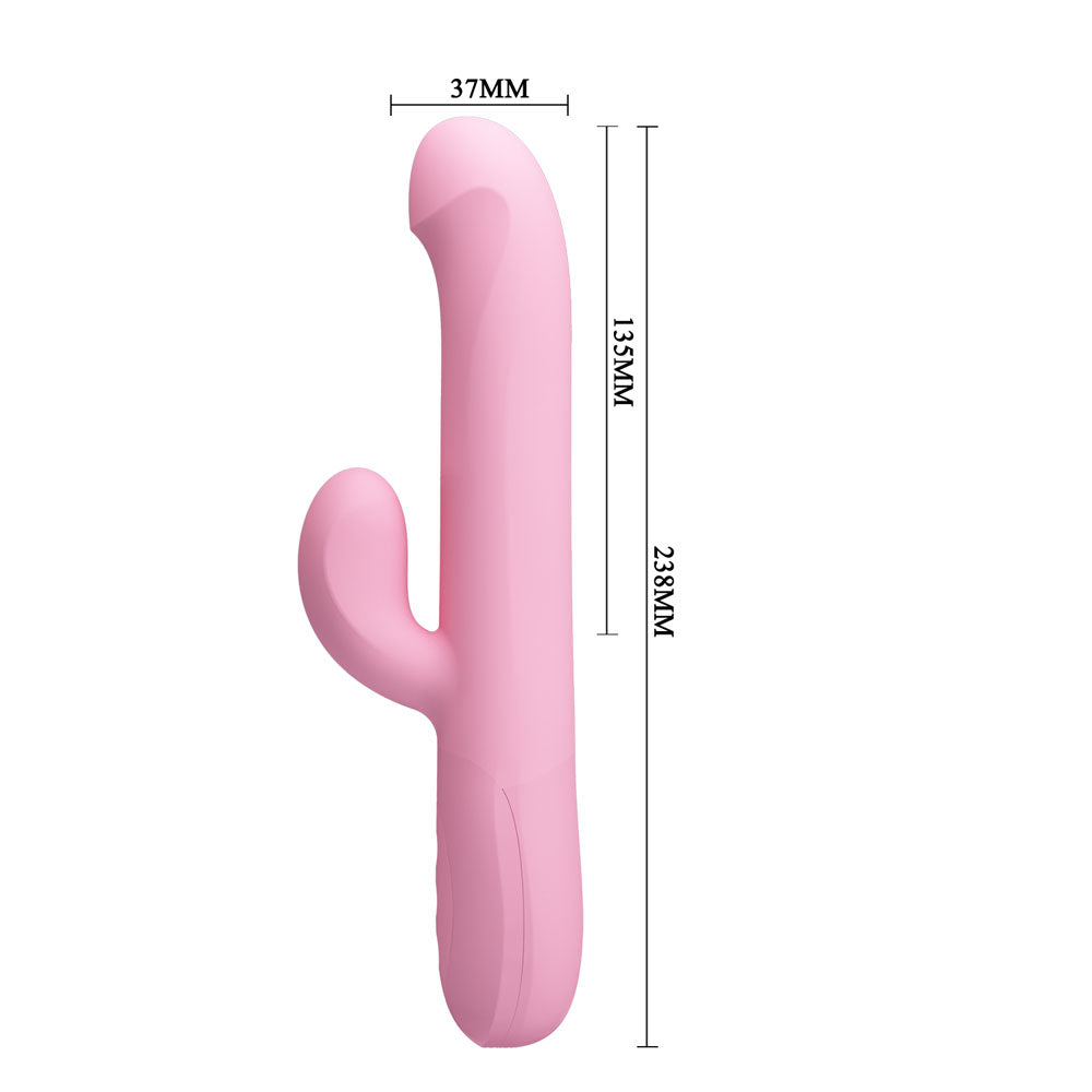 Party Up DEAN Wavy Rotation Vibe - Pink Rotating Rabbit Vibrator